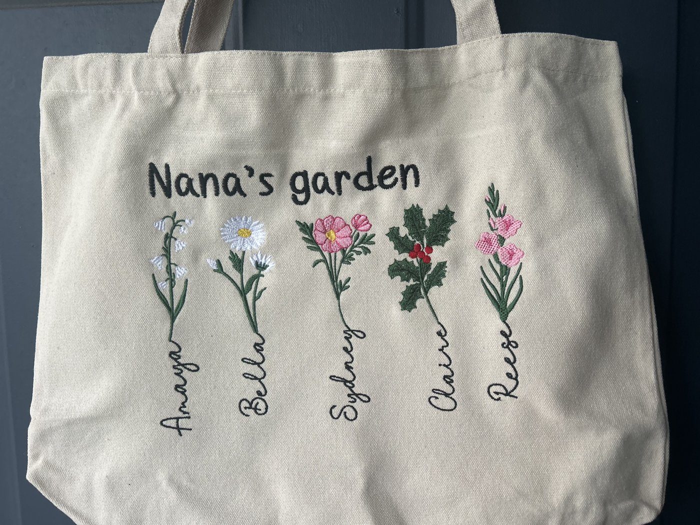 Nana's Garden tote