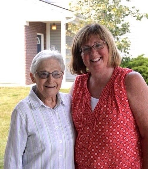 Nancy with her mother